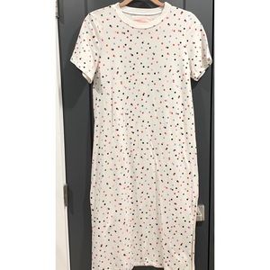 Bando Polka Dot Midi T-shirt Dress
